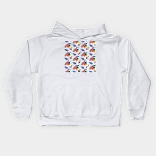 retro falling leaves 3 Kids Hoodie